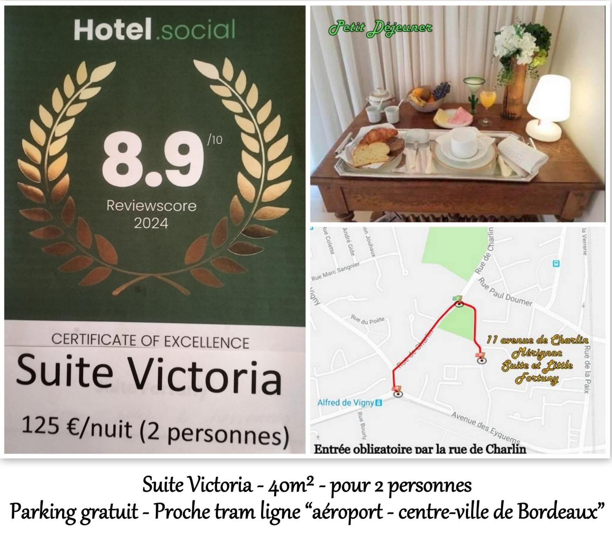 Le Fortuny - 3 Suites, 2 Apparts, 1 Chambre - Proche Tram Ligne Aeroport Et Parking Gratuit Mérignac Esterno foto