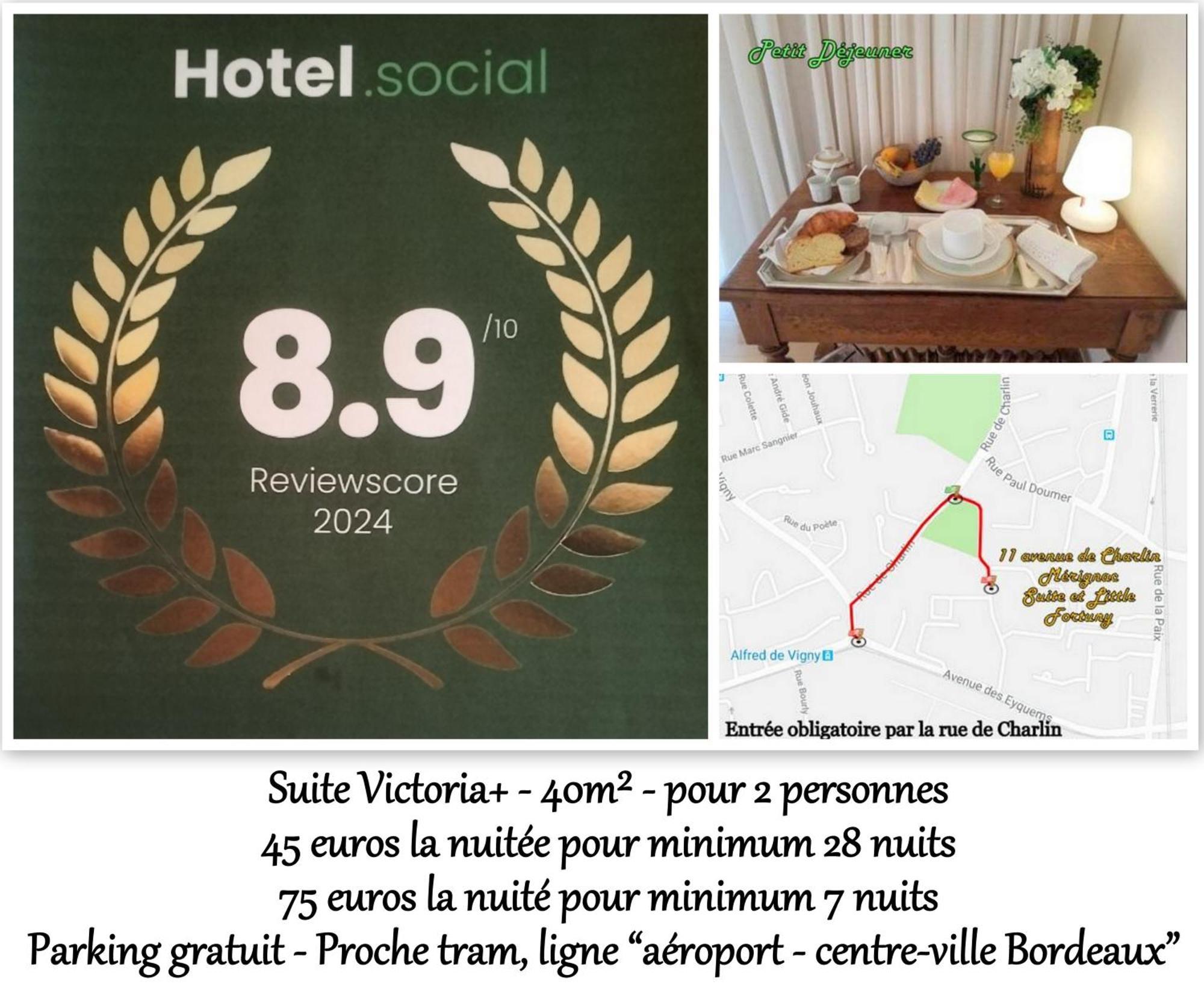 Le Fortuny - 3 Suites, 2 Apparts, 1 Chambre - Proche Tram Ligne Aeroport Et Parking Gratuit Mérignac Esterno foto