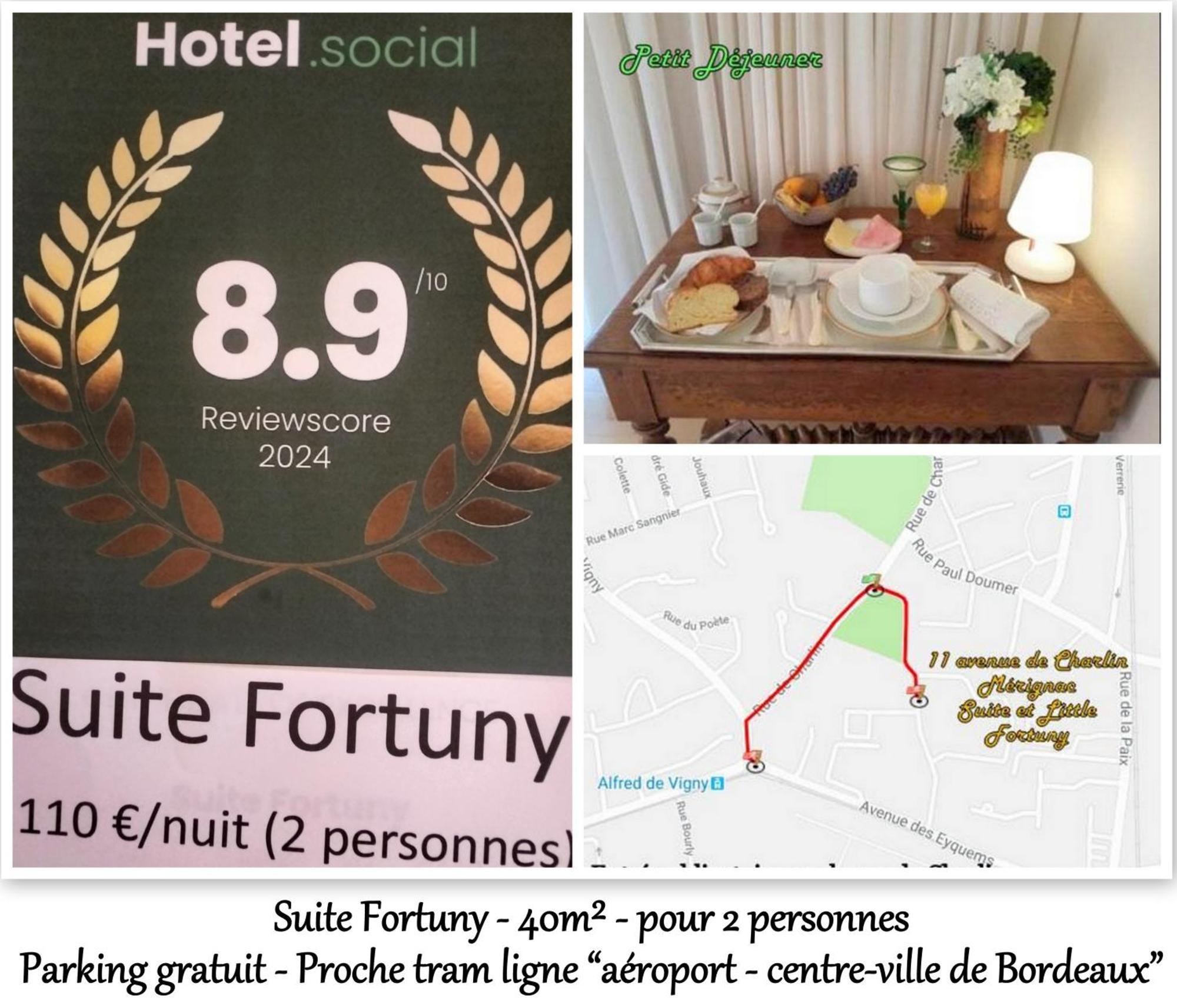 Le Fortuny - 3 Suites, 2 Apparts, 1 Chambre - Proche Tram Ligne Aeroport Et Parking Gratuit Mérignac Esterno foto